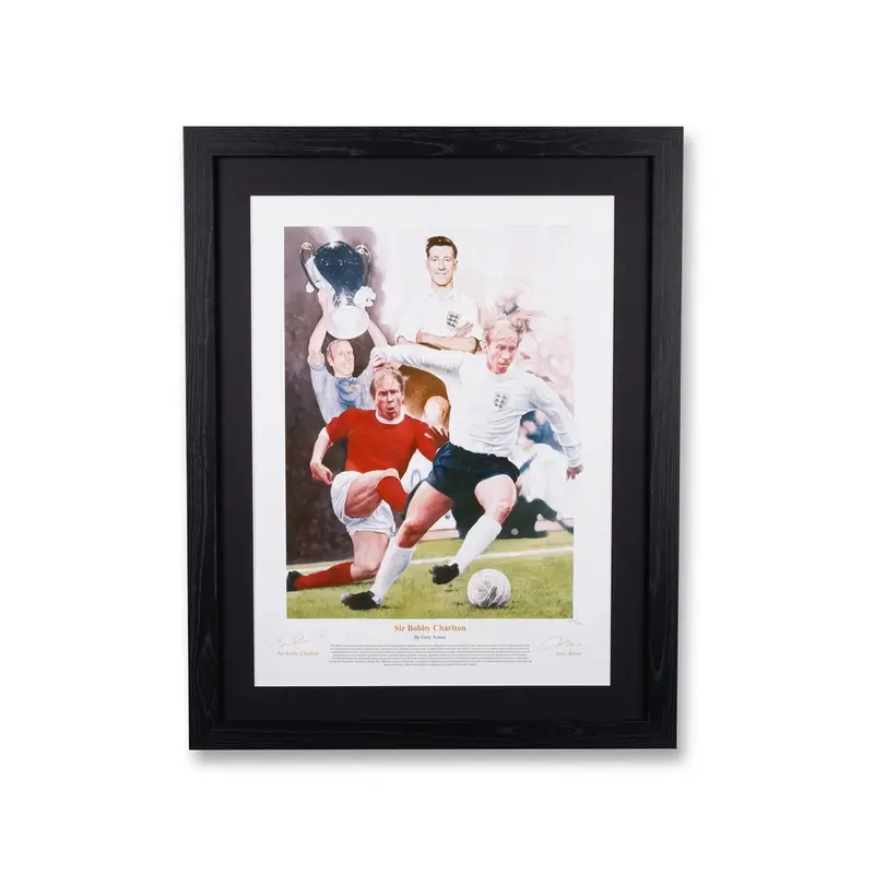 Signed Sir Bobby Charlton Limited Edition Print — image 1
